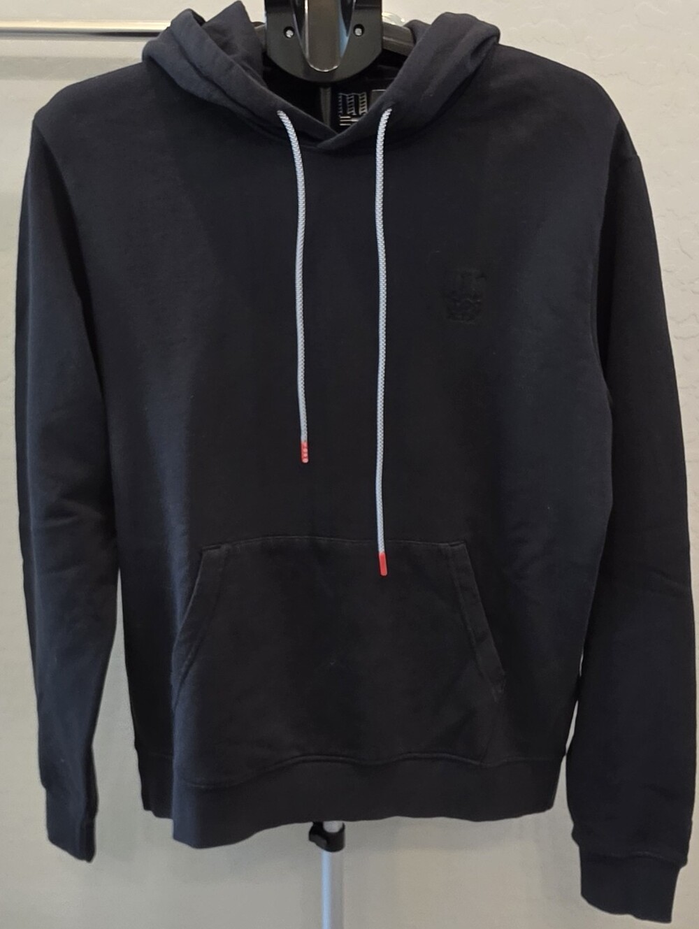 Men's Black Hooded Pullover Sweatshirt - Unbranded